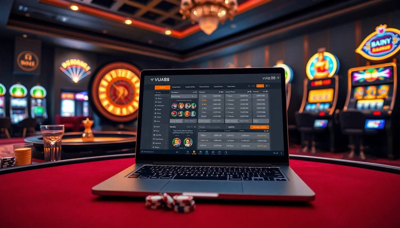 VUA88 provides an exciting casino betting experience with vibrant slot machines and elegant design.