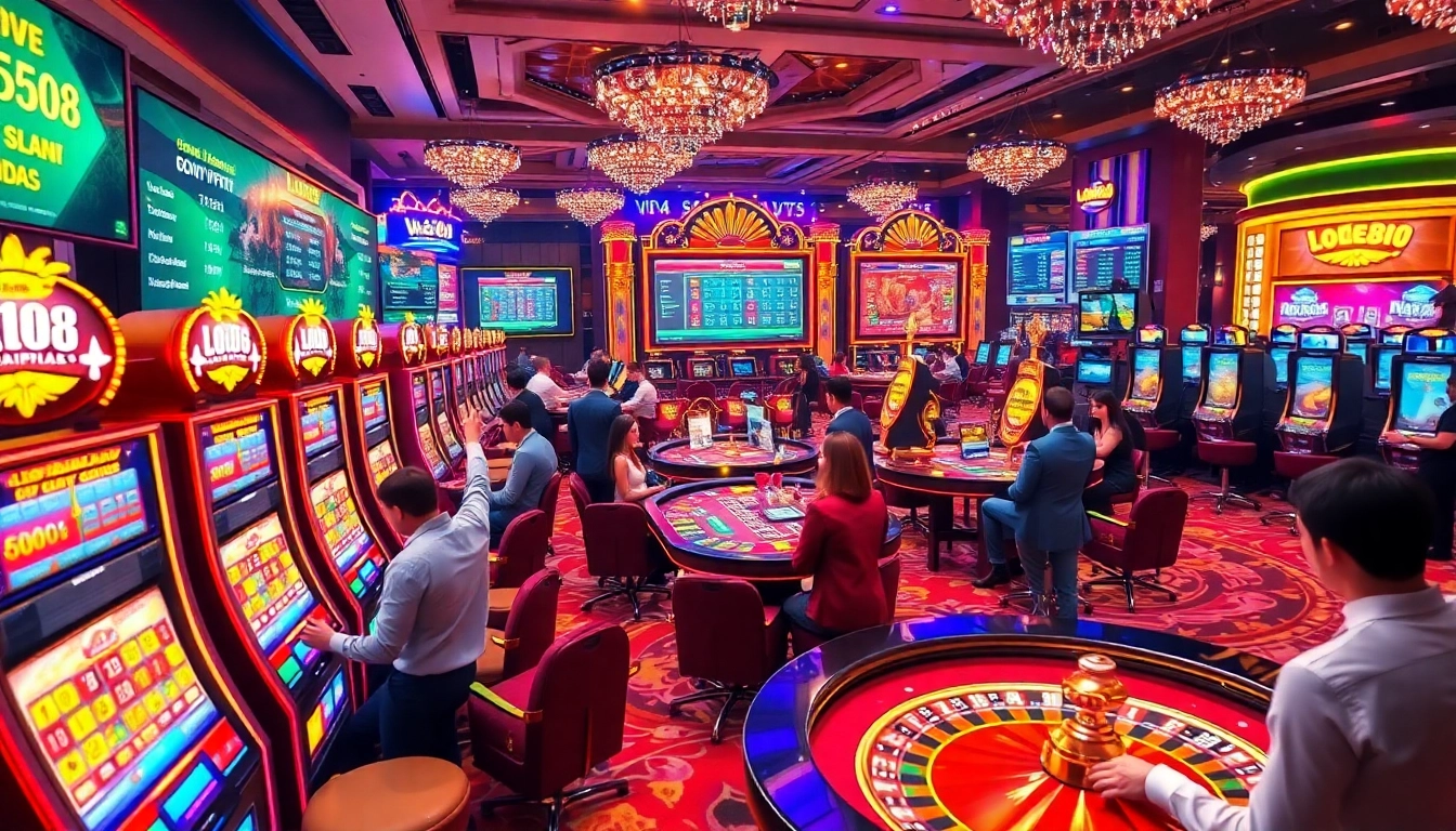 Experience Lode88 with thrilling casino action at vibrant tables and exciting slot machines.