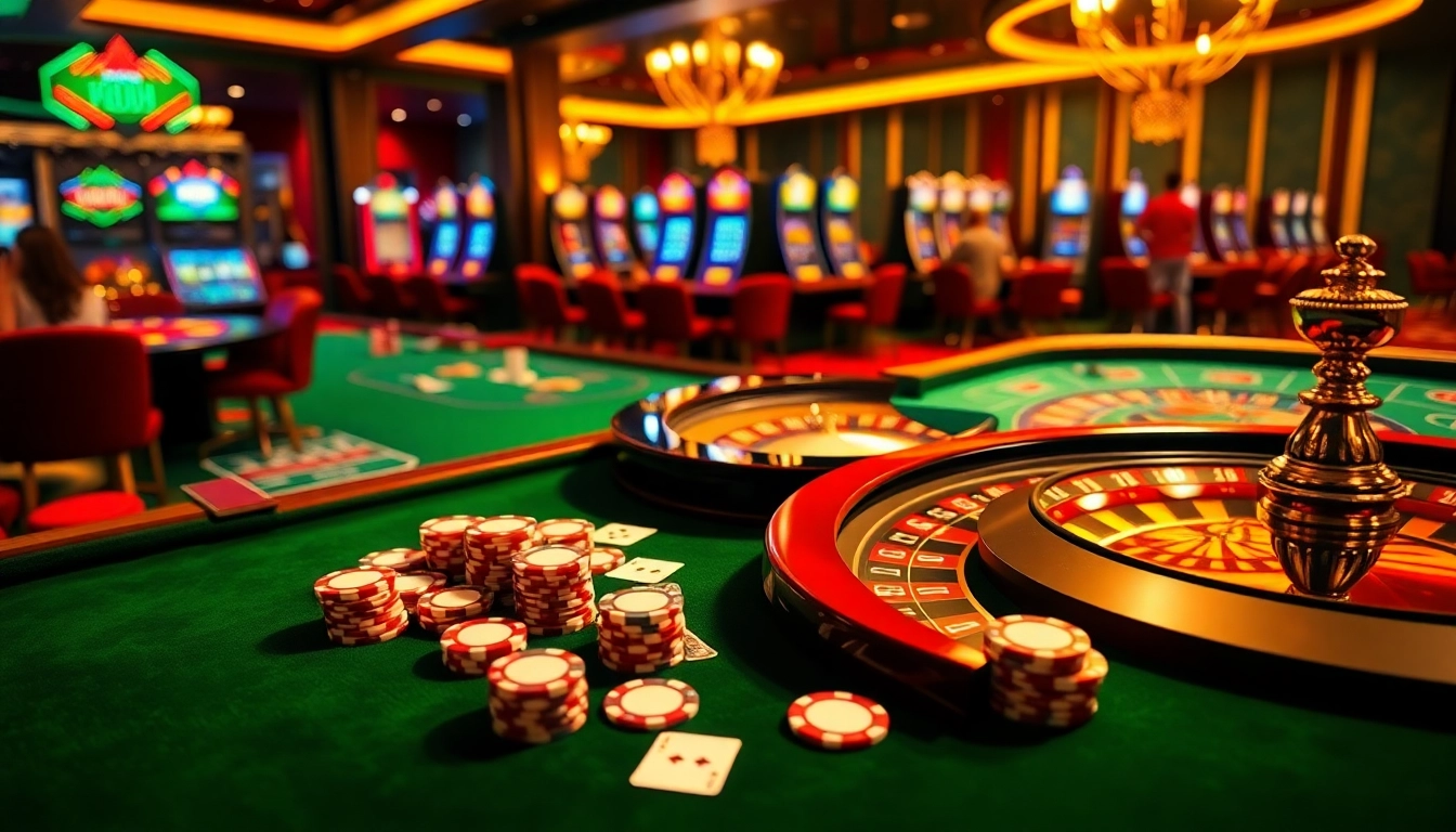 Experience the excitement of u 888 with luxurious casino games featuring cards, chips, and roulette tables.