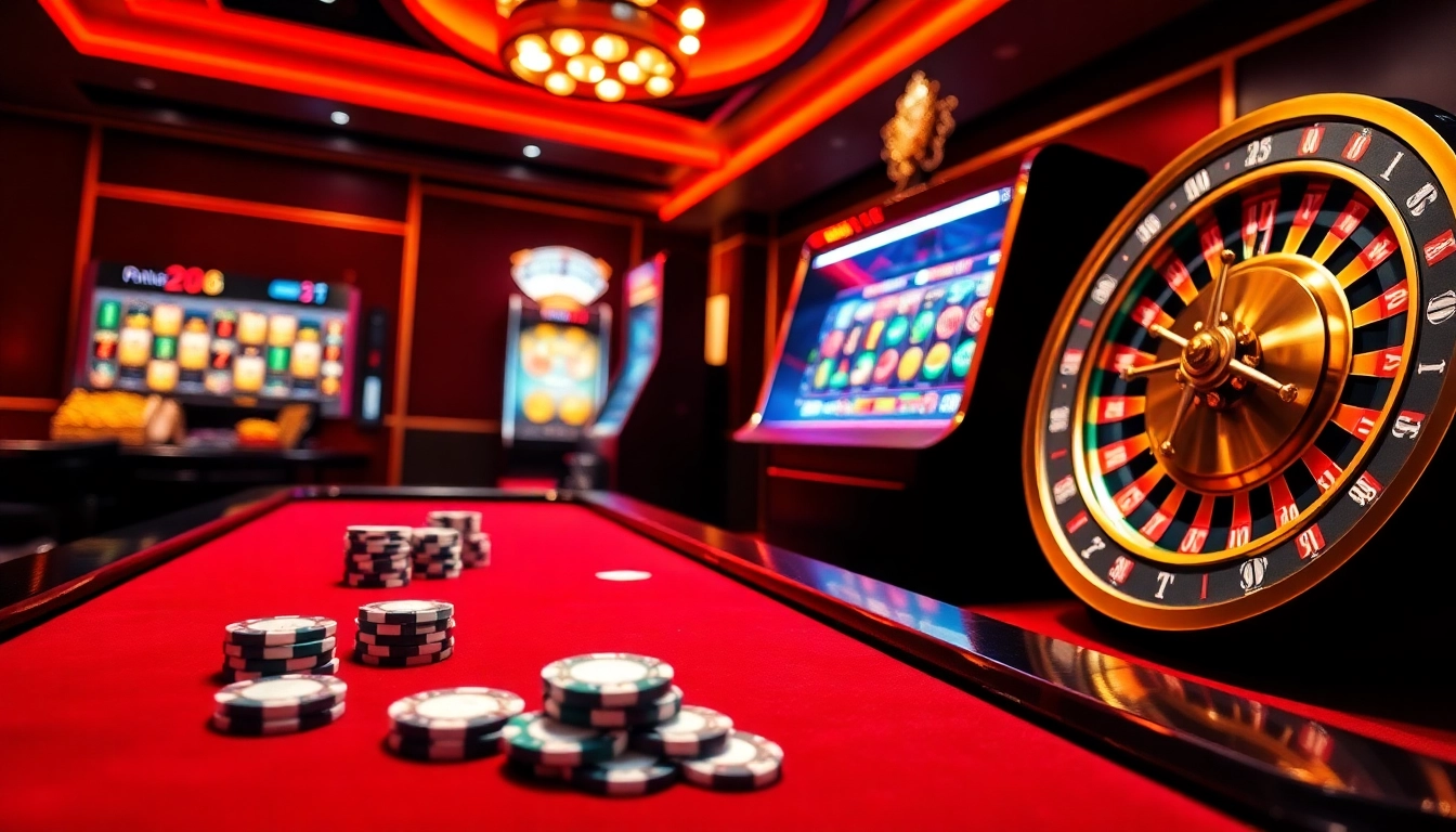 Experience swift winnings at casino en ligne retrait instantané france with vibrant gambling icons and luxurious settings.
