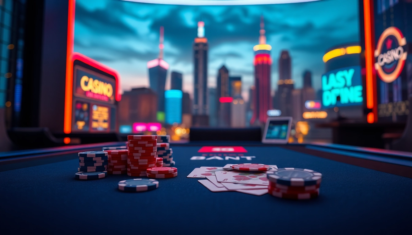 Profitez de l'expérience de casino en ligne 2026 avec des jetons et cartes de jeu animés.